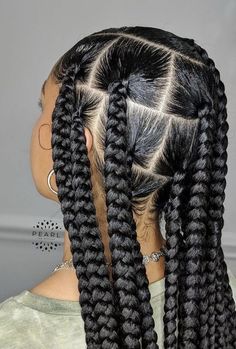 Beautiful girl with fire hair look, hair style, hair style tutorial, pretty hair and a pretty makeup on a pretty girl. Two Braids Added Hair, Braided Hairstyles For Black Women Cornrows, Big Box Braids Hairstyles, Feed In Braids Hairstyles, Box Braids Hairstyles For Black Women, Braids Hairstyles Pictures, Braided Cornrow Hairstyles, Cute Box Braids Hairstyles, Quick Braided Hairstyles