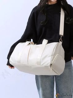 BirdinBag - Compact and Versatile Travel Bag: The Perfect Medium-Sized Luggage Save The Planet, Handle Bag, Luggage Bags, Travel Bag, Travel Bags, Color White, Bag Lady, Size Medium, Zipper