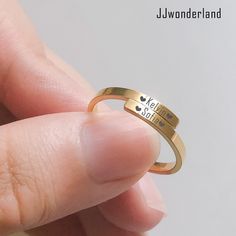 US FREE SHIPPING OVER $35 ♡Personalized double names ring♡ is a perfect gift for loved one. You can engrave name/text/clipart on the ring * It's dainty and can be worn every day * A special piece you'll treasure * High quality materials and attention to detail Material: Stainless steel We offer free luxury packaging! It is a gift ready! You don't have to worry about the packaging anymore. We offer free luxury packaging! It is a gift ready! You don't have to worry about the packaging anymore. Personalized Engraved Open Ring For Mother's Day, Engraved Name Open Ring For Gift, Personalized Open Ring For Gifts, Custom Text Engraved Ring For Gift, Custom Text Engraved Ring Gift, Personalized Promise Couple Rings In Gold, Personalized Gold Couple Rings For Promise, Personalized Gold Couple Promise Rings, Personalized Meaningful Engraved Ring As Gift