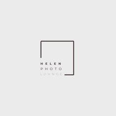 the logo for helen photo lounge, which has been designed to look like a square