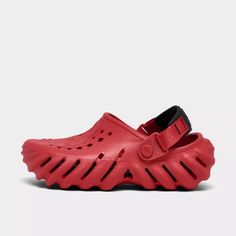 Little Kids' Crocs Echo Clog Shoes Varsity Red 208190 6wc Brand New With Tag Sz J1 / J2 / J3 / J4 / J5 Comfortable Red Sandals For Outdoor, Casual Red Clogs With Rubber Sole, Red Outdoor Sandals With Cushioned Footbed, Red Round Toe Sandals For Outdoor, Casual Red Sandals With Rubber Sole, Red Non-slip Clogs With Round Toe, Casual Clogs With Red Sole And Round Toe, Casual Red Clogs With Cushioned Footbed, Comfortable Non-slip Red Sandals