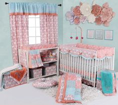 quilted crib bumper pattern Small Crib, Crib Rail Guard, Toddler Bed Sheets, Baby Bedding Set, Grey Nursery Decor, Toddler Sheets, Crib Rail Cover, Rail Guard, Coral Aqua