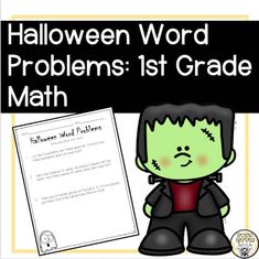 halloween word problems for 1st grade students to practice the problem with their own worksheet