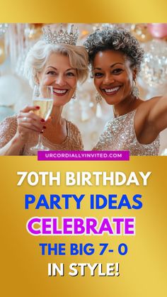 Stunning Customizable Digital 70th Birthday Party Invitation | Event Planning 70th Birthday Party Ideas, 70th Birthday Party