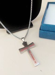 "23\" Silver Chain Cross Pendant Charm Necklace. Reverse side reads Philippians 13 I Can Do All Things. Fashionable Costume Jewelry. New. Opened only for photographing. Makes a great holiday Christmas gift or stocking stuffer. Ships via USPS.  Buy 3 or more items from my store and receive a 20% discount on the bundle and combined shipping. Happy holidays!" All Things, Holiday Christmas Gifts, Holiday Christmas, Stocking Stuffer, Cross Pendant, Happy Holidays, Costume Jewelry, Chains Necklace, Charm Necklace