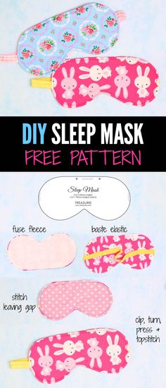 the instructions for how to make sleeping masks