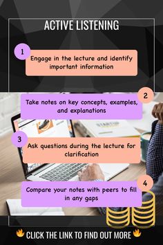 an info sheet describing how to use active listening