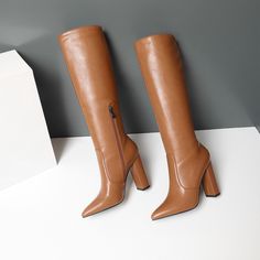 Shop Brown Waterproof Side Zipper Heeled Knee High Boots Riding Boot color Brown for Going out, Party, Work with worldwide Free shipping & Free return. Wide Calf Knee-high Boots For Outdoor Fall, Wide Calf Knee-high Boots For Outdoor Fall Activities, Knee-high Wide Calf Waterproof Boots For Fall, Wide Calf Boots For Winter Outdoor Activities, Tall Winter Heeled Boots With Zipper Closure, Brown Knee-high Heeled Boots With Zipper, Wide Calf Boots For Fall Outdoor Activities, Brown Knee-high Heeled Boots With Zipper Closure, Waterproof Faux Leather Boots For Fall