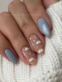 #NailFashion #NailArt #NailDesign #NailStyle #NailTrends #NailInspo #NailGoals #NailArtDesign #NailFashionista #NailArtLovers #NailFashionTrends #NailPolish #NailInspiration #NailLook #NailArtistry Sky Nails, Cute Simple Nails, Smink Inspiration, Her Nails, Breakfast At Tiffany's, Short Acrylic Nails Designs, Dream Nails, Pretty Acrylic Nails