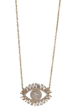 SUZANNE KALAN-Large Fireworks Evil Eye Necklace-YELLOW GOLD Gold Outfit, Suzanne Kalan, Marissa Collections, Baguette Diamonds, Evil Eye Necklace, Fine Jewels, Evil Eye Jewelry, Eye Jewelry, Eye Necklace