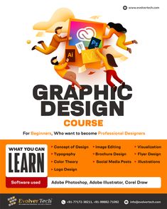 an advertisement for graphic design course