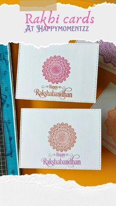 three cards with the words rabii cards at happymomentz on them