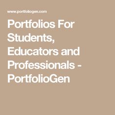 the words, portfolios for students, teachers and professionals - profilogen