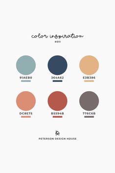 the color palettes for an interior design project