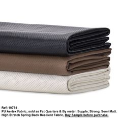 four different colored sheets stacked on top of each other in various sizes and colors,