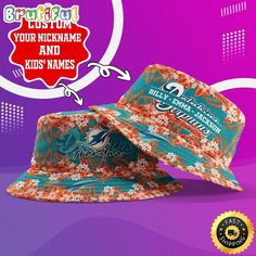 Customized NFL Miami Dolphins Bucket Hat Floral Pattern Hat For Football Fans The bucket hat is a fashion statement that blends style and utility seamlessly. Crafted from lightweight materials like cotton or polyester, it offers breathability and comfort. Its wide, downward-sloping brim provides ample sun protection, making it ideal for outdoor activities. The hat’s versatility [...] Summer Sports Event Hat With Flat Brim, Casual Adjustable Bucket Hat For Sports Events, Adjustable Casual Bucket Hat For Sports Events, Curved Brim Bucket Hat, Nfl Miami Dolphins, December 2023, Miami Dolphins, Trendy Accessories, Football Fans