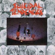 the cover art for slipcal tendner's album, which features images of people hanging upside down