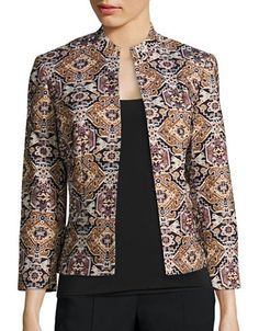 Office Outfit Ideas For Women, Bolero Blazer, Office Outfit Ideas, Ethno Style, Blazer Outfits For Women, Outfit Ideas For Women, Jacquard Jacket