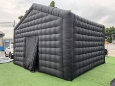 an inflatable house is on the ground