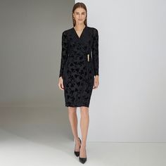 Step out in style with this elegant Women's Harper Rose Subtle Floral Print Long Sleeve V-Neck Wrap Dress.Click on this WOMEN'S GUIDE to find the perfect fit and more! Step out in style with this elegant Women's Harper Rose Subtle Floral Print Long Sleeve V-Neck Wrap Dress.Click on this WOMEN'S GUIDE to find the perfect fit and more! FEATURES V-neck Long sleeves Front tie gather detail Hook-and-eye and zipper back Partially lined Straight hemFIT & SIZING Wrap silhouette 38 1/2-in. length from shoulder to hem Midi length hits below the kneeFABRIC & CARE Polyester, spandex Lining: polyester Dry clean Imported Size: 12. Color: Black. Gender: female. Age Group: adult. Neck Wrap, Dress Clothes For Women, Elegant Woman, Midi Length, Polyester Spandex, Gender Female, In Style, Wrap Dress, Age Group