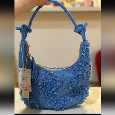 New Viral Beaded Shoulder Bag Spring Embellished Shoulder Bag For Evening, Blue Shoulder Bag For Formal Occasions In Spring, Formal Blue Shoulder Bag For Spring, Spring Evening Embellished Shoulder Bag, Formal Blue Bags For Summer, Spring Evening Beaded Shoulder Bag, Blue Evening Shoulder Bag For Spring, Blue Evening Bags For Summer, Formal Blue Embellished Bags