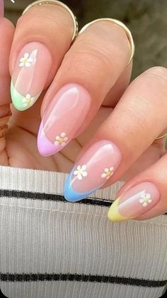 Spring Acrylic Nails, Cute Gel Nails, Nail Swag, Summer Acrylic Nails, Short Acrylic Nails Designs, Floral Nails