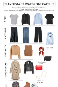 Travel Capsule Wardrobe Fall, Travel Capsule Wardrobe Spring, Fall Travel Wardrobe, European Fall, Fall Travel Outfit, Capsule Wardrobe Women, Europe Travel Outfits, Pack Like A Pro, Wardrobe Capsule