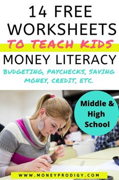 Finance Worksheets, Financial Literacy Worksheets, Finance Literacy, Teaching Kids Money, Personal Financial Literacy, Life Skills Kids, Finance Lessons