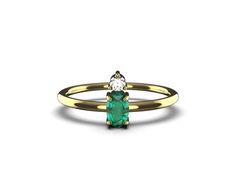 Oval Emerald And Diamond Ring In 14k Solid Gold / 14k Solid Gold Real Emerald Ring / May Birthstone Ring............... / Best Gift Emerald Ring / Christmas Gift Ring / Birthday Gift Ring / Anniversary Gift Ring / Surprised Your Love With This Beautifull Ring ..................---------------------------------------------------------------------------Item description - stone - natural emeraldshape - ovalsize - 3 * 5 mm weight - 0.50 caratscolour - rich green lusterorgin - zambian material - 14k Oval Emerald Ring In Yellow Gold For Promise, Yellow Gold Emerald Ring With Oval Shape For Promise, Yellow Gold Brilliant Cut May Birthstone Ring, Yellow Gold Emerald Ring With Center Stone As Gift, 14k Yellow Gold Ring For May Birthstone, Yellow Gold Rings With Brilliant Cut For May Birthstone, Gold Oval Emerald Promise Ring, Yellow Gold 14k Stamped May Birthstone Ring, Yellow Gold Birthstone Ring For May, Stamped 14k