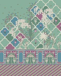 Tropical Flowers Illustration, African American Quilts, Flower Drawing Design, Border Embroidery Designs, Portfolio Web Design, Wedding Decor Inspiration, Idul Fitri, Fashion Design Drawings