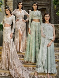 This designer lehenga is featured in mint green color gorgette with hand embroidered zardozi work. Embroidery is in dabka, diamontale and silk threads. This designer lehenga comes alongwith a dupatta with four sided border and small motifs inside. Red Wedding Lehenga, Indian Wedding Sari, Pink Bridal Lehenga, Small Motifs, Bridal Lehenga Online, Indian Lehenga Choli, Bridal Lehenga Collection, Lehenga Wedding, Lehenga Online