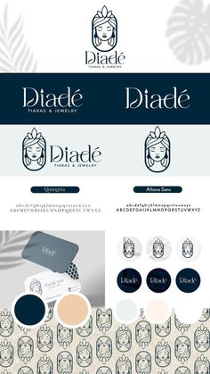 the logo and business card design for diade, a luxury jewelry store in new york