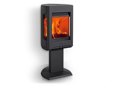 an image of a stove that is in the shape of a stand with fire inside