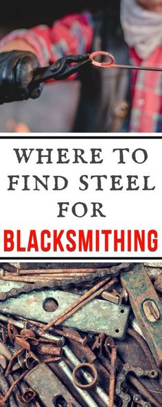 there is a sign that says where to find steel for blacksmithing