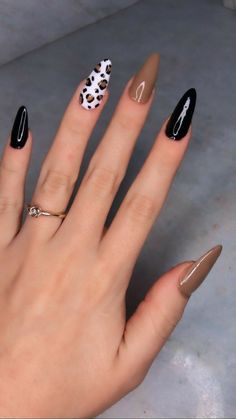 Beauty Hacks Nails, Leopard Print Nails, Classy Acrylic Nails, Acrylic Nails Coffin Short, Neutral Nails, Fire Nails, Funky Nails