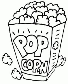 a box of popcorn with the word pop corn on it