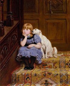 SYMPHATY (Edwin Landseer 1839) - Educación y Adiestramiento canino JR Batallé www.jrbatalle.com Girl And Her Dog, Art