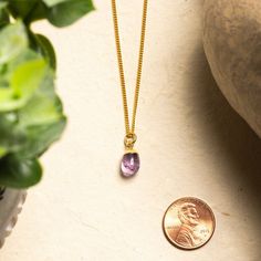 Amethyst Gold Drop Necklace - 14k Gold Filled Curb Chain - Drop shaped gemstone pendant - Minimalist, delicate jewelry for her, mom, wife EARRINGS SOLD SEPARATELY Stone: Genuine AmethystPlease note due to nature of our genuine stones no two are alike and the ones you will receive will vary slightly from the ones pictured in the photos.Bezel: Vermeil GoldChain: 14k Gold Filled, 16 to 18 inch adjustable, 1.5mm curb Spring Ring ClaspGemstone: 7mm wide x 10mm height About "Gold Filled Jewelry": Also Gold Drop Necklace, Pendant Minimalist, Amethyst Gold, Delicate Jewelry, Jewelry For Her, Drop Necklace, Gold Filled Jewelry, Curb Chain, Necklace Earring Set