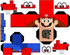 an image of mario paper toy