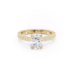 The Catherine YG ECU 1 Carat Elongated Cushion, Elongated Cushion, Yellow Gold Engagement Ring, Cushion Engagement Ring, Colored Engagement Rings, Lab Diamond Engagement Ring, Engagement Rings Round, Yellow Gold Engagement, Yellow Gold Engagement Rings