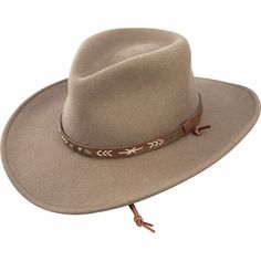 Stetson Santa Fe Hat | Backcountry.com Brown Leather Hat, Trending Hats, Outdoor Hat, Rancher Hat, Stetson Hat, Leather Hat, Outdoor Hats, Western Hats, Leather Hats