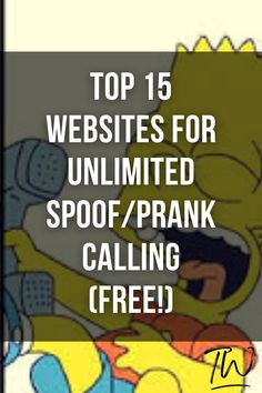 a cartoon character with the words top 15 web sites for unlimiteded spof / prak