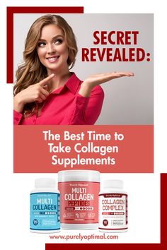 Looking for answers on when's the best time to take collagen supplements so you can maximize its effectivity? Click the post to know more! #collagen #collagenpeptides #collagenpeptidesbenefits #collagensupplements #antiaging #collagenpowder #beautysupplements #whentotakecollagensupplements #howtotakecollagensupplements Best Time To Take Collagen, Collagen Peptides Benefits, Collagen Pills, Beauty Supplements, Collagen Supplements, Collagen Powder, Secrets Revealed, Collagen Peptides