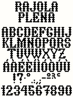 an old english alphabet with numbers and letters in it, all black on white background