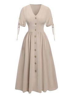 House Dress Vintage, 40s Dresses Vintage 1940s Style, Collared Button Down Dress, New Stylish Frock Design, Vintage 40s Fashion, 1940s Fashion Women Outfits, 1940s Winter Fashion, Dresses With Buttons, 1940s Clothes