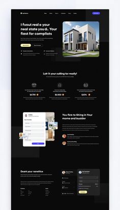 the homepage is clean and ready to be used as a web page for real estate