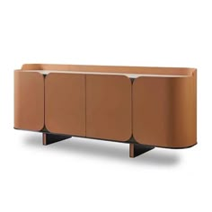 the sideboard is made out of wood and has three doors on each side, one with