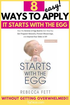 an egg with the title 8 ways to apply it starts with the egg