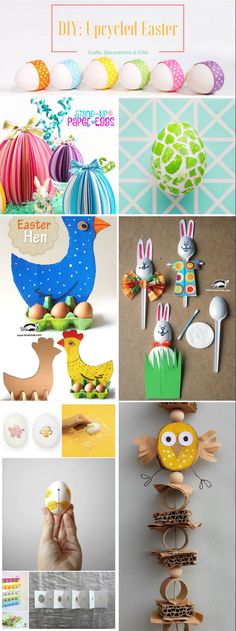 easter crafts for kids to make with paper eggs and other things that are in the shape of an egg