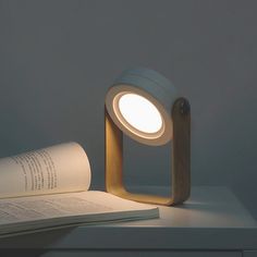 a light that is on top of a book